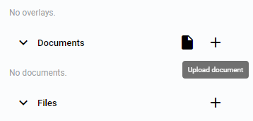 Upload document button
