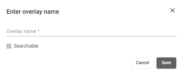 Enter overlay name window