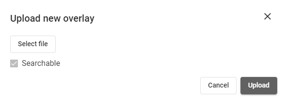 Upload new overlay window