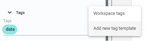 Add new tag template