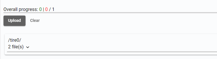 Data prepared for upload