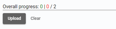 Upload and Clear buttons