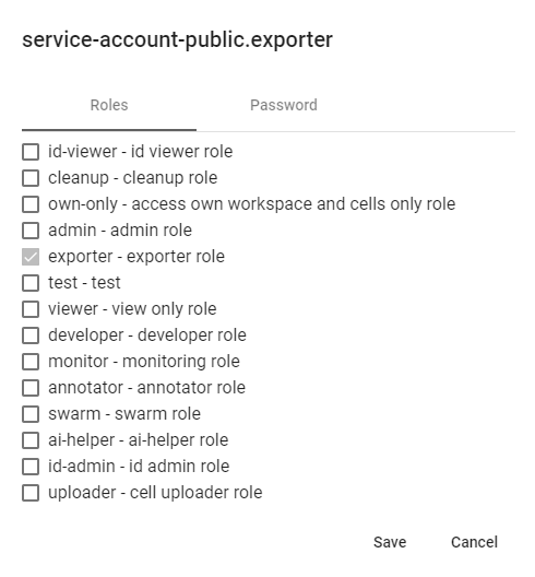 Edit Client’s Roles