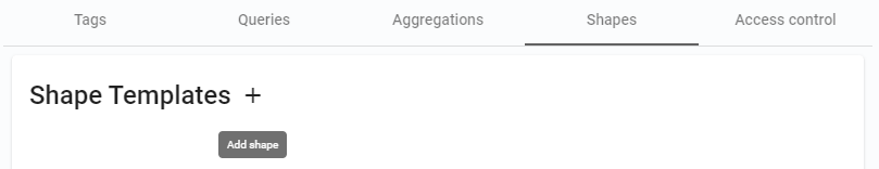 Add shape template button
