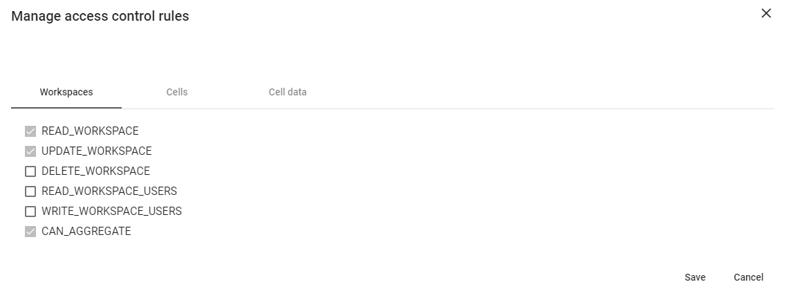 Manage access control rules